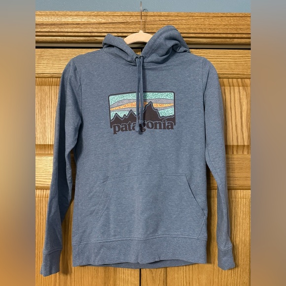 Patagonia Tops - Patagonia Women's Blue Solar Rays '73 Ahnya Pullover Hoodie Size S Small